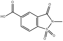 2,3-dihydro-2-methyl-3-oxo-1,2-Benzisothiazole-5-carboxylic acid 1,1-dioxide,1237754-66-3,结构式