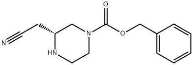 benzyl (R)-3-(cyanomethyl)piperazine-1-carboxylate Struktur