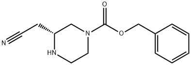 benzyl (R)-3-(cyanomethyl)piperazine-1-carboxylate Structure