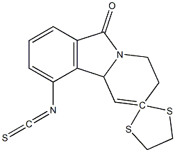 10'-Isothiocyanato-3',4'-dihydro-1H-spiro[[1,3]dithiolane-2,2'-pyrido[2,1-a]isoindol]-6'(10b'H)-one Structure