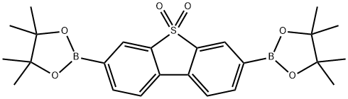 3,7-双(4,4,5,5-四甲基-1,3,2-二氧硼杂环戊烷-2-基)二苯并[B,D]噻吩 5,5-二氧化物, 1246439-43-9, 结构式