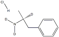 (S)-Amphetamine-d3 Hydrochloride, 1246819-55-5, 结构式