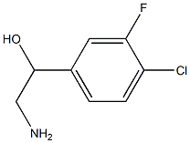 2-氨基-1-(4-氯-3-氟苯基)乙烷-1-醇,1247508-22-0,结构式