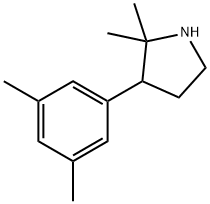 3-(3,5-dimethylphenyl)-2,2-dimethylpyrrolidine,1248291-38-4,结构式