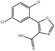 5-(2,5-DICHLOROPHENYL)-1,3-OXAZOLE-4-CARBOXYLIC ACID, 1249213-48-6, 结构式