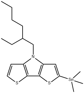 2-(trimethylstannyl)-N-(2-ethylhexyl)dithieno[3,2-b:2',3'-d]pyrrole Struktur