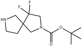 4,4-二氟-2,7-二氮杂螺[4.4]壬烷-2-羧酸叔丁酯 结构式
