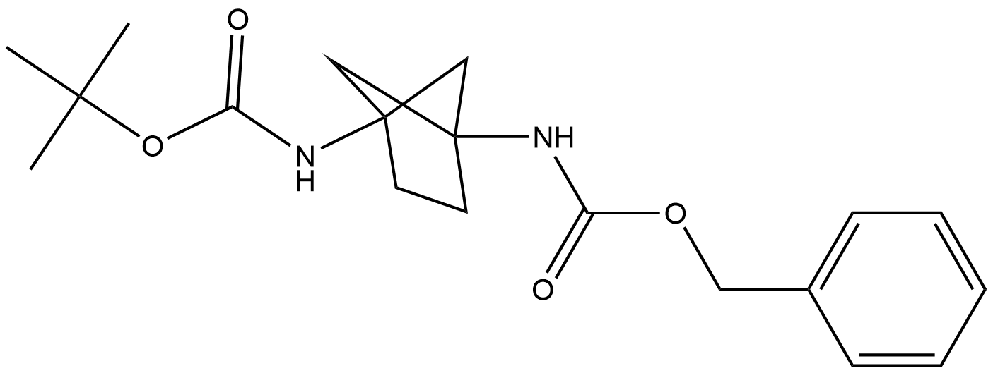 benzyl tert-butyl bicyclo[2.1.1]hexane-1,4-diyldicarbamate Structure