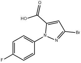 3-bromo-1-(4-fluorophenyl)-1H-pyrazole-5-carboxylic acid Struktur