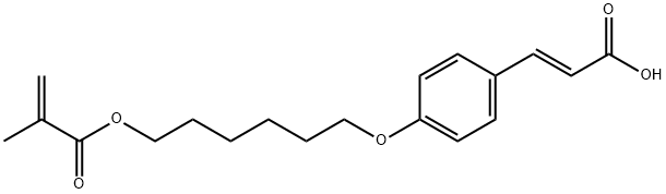 4-((6-(甲基丙烯酰氧基)己基)氧基)肉桂酸, 125274-23-9, 结构式