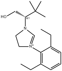 (S)-1-(2,6-diethylphenyl)-3-(1-hydroxy-3,3-dimethylbutan-2-yl)-4,5-dihydro-1H-imidazol-3-ium hexafluorophosphate(V),1253579-49-5,结构式