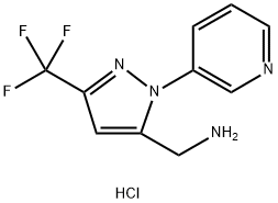 (1-(pyridin-3-yl)-3-(trifluoromethyl)-1H-pyrazol-5-yl)methanamine hydrochloride,1255041-98-5,结构式