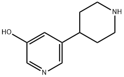 5-(PIPERIDIN-4-YL)PYRIDIN-3-OL, 1256806-24-2, 结构式