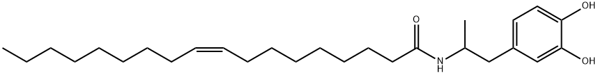 N-(1-(3,4-Dihydroxyphenyl)propan-2-yl)oleamide, 1258011-97-0, 结构式
