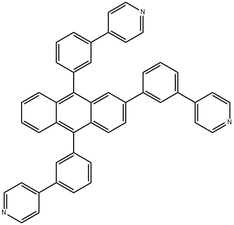 4,4',4''-(anthracene-2,9,10-triyltris(benzene-3,1-diyl))tripyridine Structure