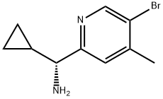 (R)-(5-溴-4-甲基吡啶-2-基)(环丙基)甲胺,1259781-68-4,结构式