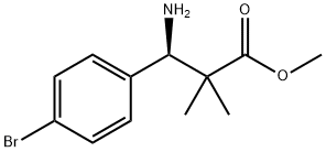 METHYL (3R)-3-AMINO-3-(4-BROMOPHENYL)-2,2-DIMETHYLPROPANOATE Structure
