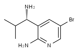 (S)-3-(1-amino-2-methylpropyl)-5-bromopyridin-2-amine 结构式