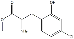 METHYL 2-AMINO-3-(4-CHLORO-2-HYDROXYPHENYL)PROPANOATE Structure