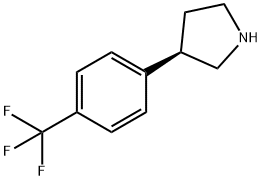 (3R)-3-[4-(trifluoromethyl)phenyl]pyrrolidine,1260490-93-4,结构式