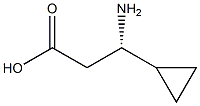 (S)-3-amino-3-cyclopropylpropanoic acid Struktur