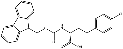 N-Fmoc-4-chloro-D-homophenylalanine,1260590-79-1,结构式