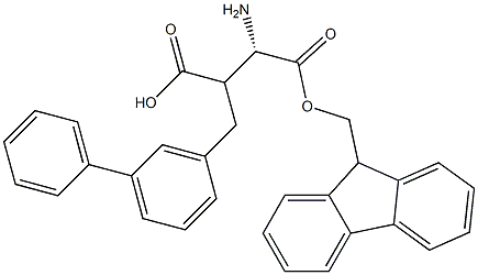 Fmoc-(S)-3-amino-2-([1,1'-biphenyl]-3-ylmethyl)propanoicacid,1260602-13-8,结构式