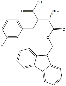 Fmoc-(S)-3-amino-2-(3-fluorobenzyl)propanoicacid,1260609-18-4,结构式
