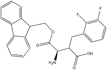Fmoc-(R)-3-amino-2-(2,3-difluorobenzyl)propanoicacid,1260613-99-7,结构式