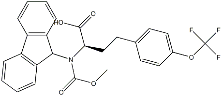 (2R)-2-(9H-fluoren-9-ylmethoxycarbonylamino)-4-[4-(trifluoromethoxy)phenyl]butanoic acid Structure