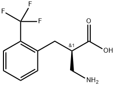 (R)-3-amino-2-(2-(trifluoromethyl)benzyl)propanoicacid,1260617-59-1,结构式
