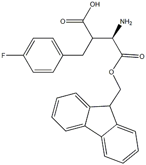 Fmoc-(R)-3-amino-2-(4-fluorobenzyl)propanoicacid,1260618-74-3,结构式