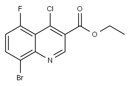 ethyl 8-bromo-4-chloro-5-fluoroquinoline-3-carboxylate Structure