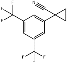 1-[3,5-Bis(trifluoromethyl)phenyl]cyclopropanecarbonitrile Struktur