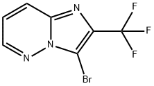 3-ブロモ-2-(トリフルオロメチル)イミダゾ[1,2-B]ピリダジン 化学構造式