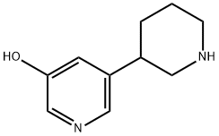 3-Hydroxy-5-(piperidin-3-yl)pyridine Struktur