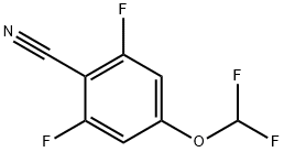 4-(Difluoromethoxy)-2,6-difluorobenzonitrile, 1260862-43-8, 结构式