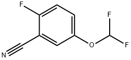 5-(difluoromethoxy)-2-fluorobenzonitrile 结构式
