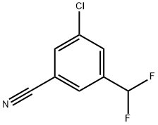 3-氯-5-(二氟甲基)苄腈 结构式