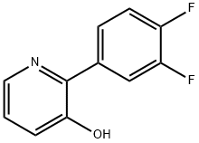 3-Hydroxy-2-(3,4-difluorophenyl)pyridine 结构式
