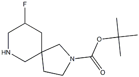 tert-butyl 9-fluoro-2,7-diazaspiro[4.5]decane-2-carboxylate 结构式