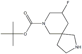 tert-butyl 9-fluoro-2,7-diazaspiro[4.5]decane-7-carboxylate Structure