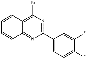 4-Bromo-2-(3,4-difluorophenyl)quinazoline 结构式