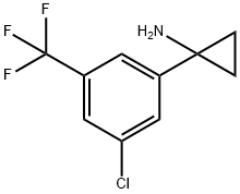 1-[3-Chloro-5-(trifluoromethyl)phenyl]cyclopropanamine Struktur
