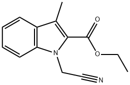 ethyl 1-(cyanomethyl)-3-methyl-1H-indole-2-carboxylate Structure