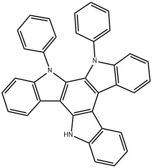 5H-Diindolo[2,3-a:2',3'-c]carbazole, 6,11-dihydro-5,6-diphenyl- Struktur