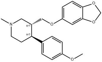 (trans)-3-((benzo[d][1,3]dioxol-5-yloxy)methyl)-4-(4-methoxyphenyl)-1-methylpiperidine Struktur