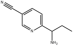6-(1-aminopropyl)nicotinonitrile 结构式
