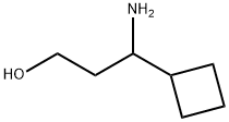3-amino-3-cyclobutylpropan-1-ol 结构式