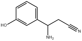 3-amino-3-(3-hydroxyphenyl)propanenitrile 化学構造式